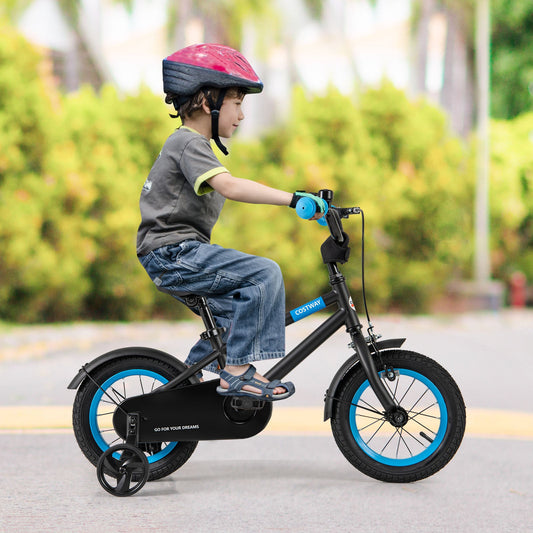 Kids Bike with Adjustable Handlebar and Saddle Black - Tampa Home & Garden Store