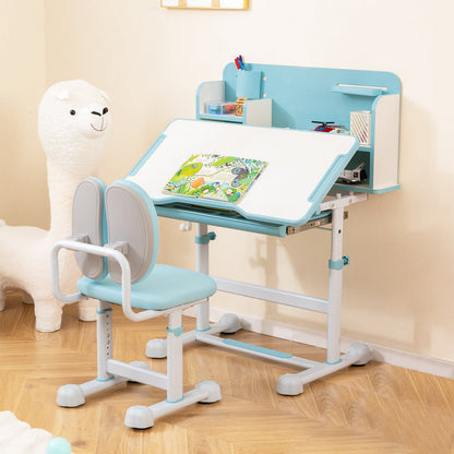 Kid's Study Desk and with Tilt Desktop and Pen Holder