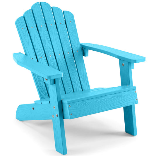 Kids Adirondack chair wooden outdoor chair turquoise blue with tilted high backrest on Tampa Home & Garden Store