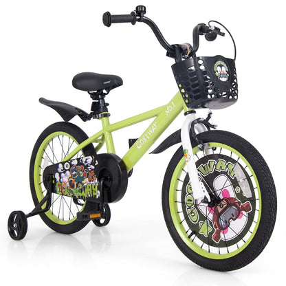 12 Inch Kids Bike Adjustable with Detachable Training Wheels for 3-4 Years Old-12 inches