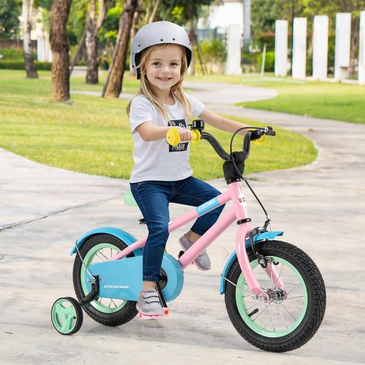 Kids Bike with Adjustable Handlebar and Saddle Pink - Tampa Home & Garden Store