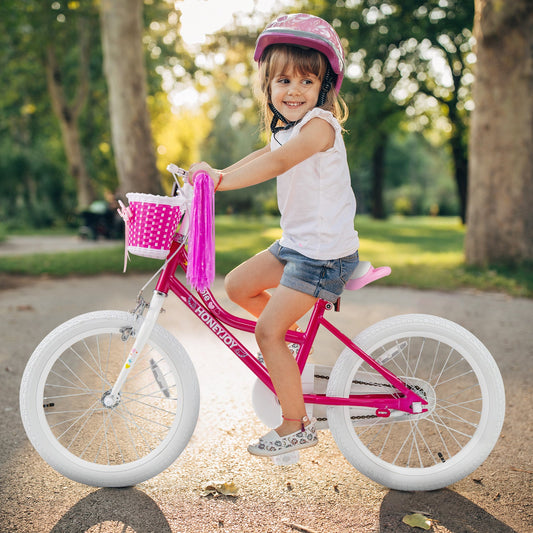 Kids Bicycle 18 Inch Toddler and Kids Bike with Training Wheels for 6-8 Year Old Kids-Pink - Tampa Home & Garden Store