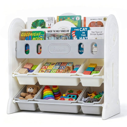 Kids Bookshelf and Toy Storage Organizer