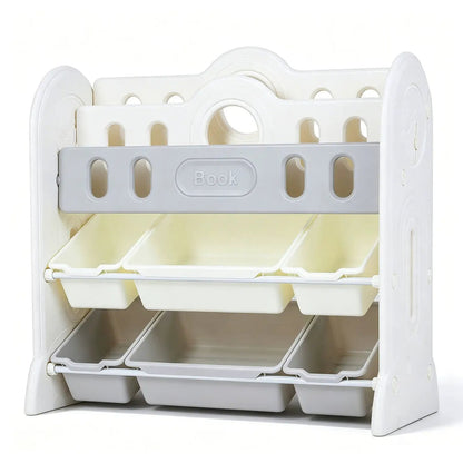 Kids Bookshelf and Toy Storage Organizer
