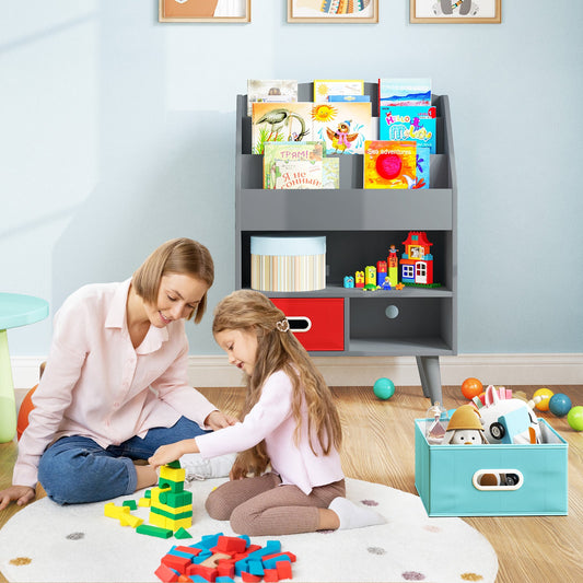 Kids Bookshelf with Open Compartment for Toddlers 3+ Years Old - Tampa Home & Garden Store