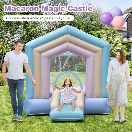 Kids Bounce House with Slide and Basketball Rim Bouncy Castle for Party with 480W Blower - Tampa Home & Garden Store