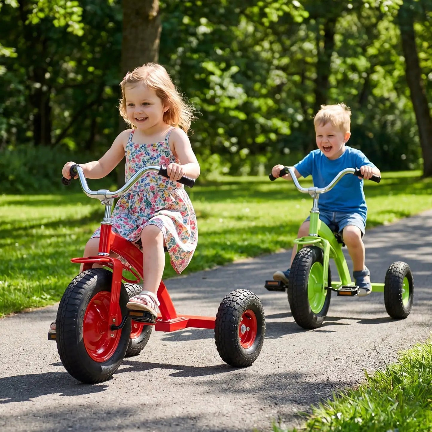 Kids Carbon Steel Bike 15 Inch Inflatable Tires