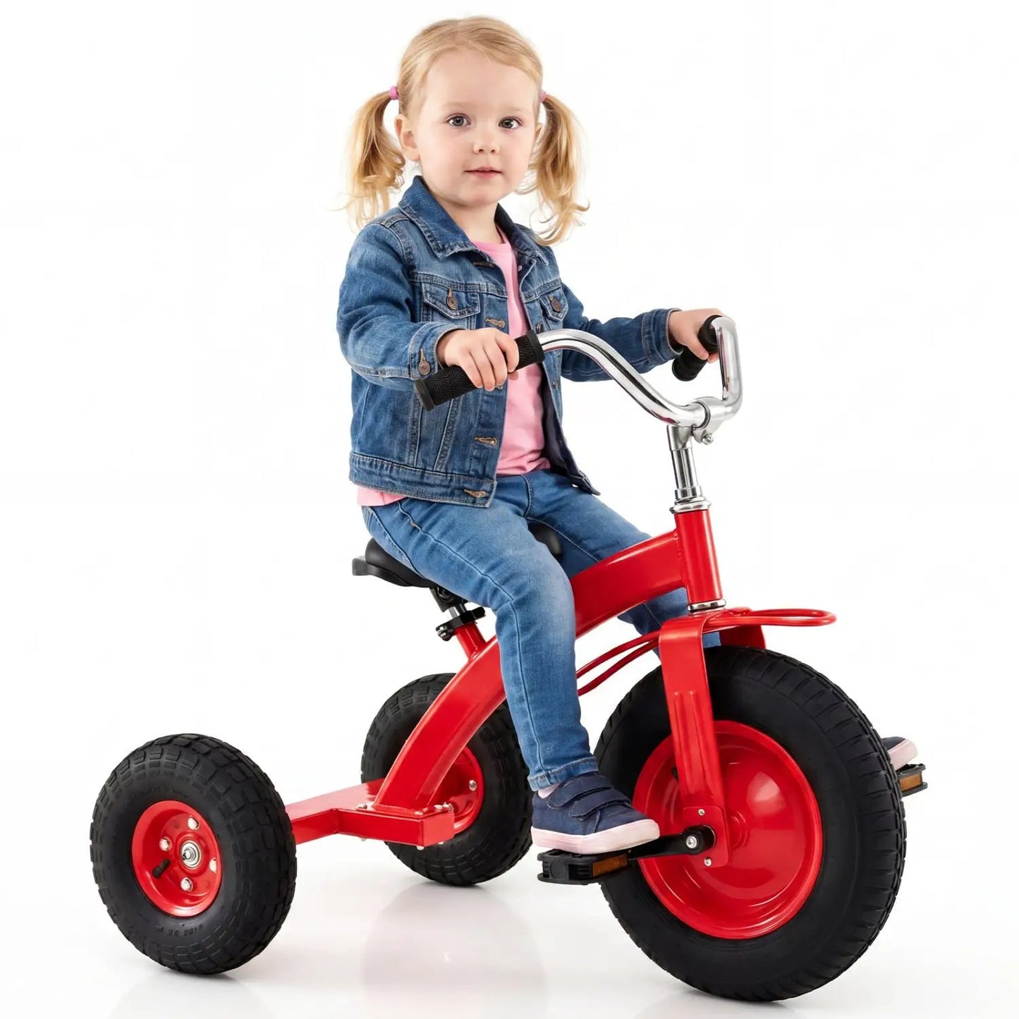 Kids Carbon Steel Bike 15 Inch Inflatable Tires