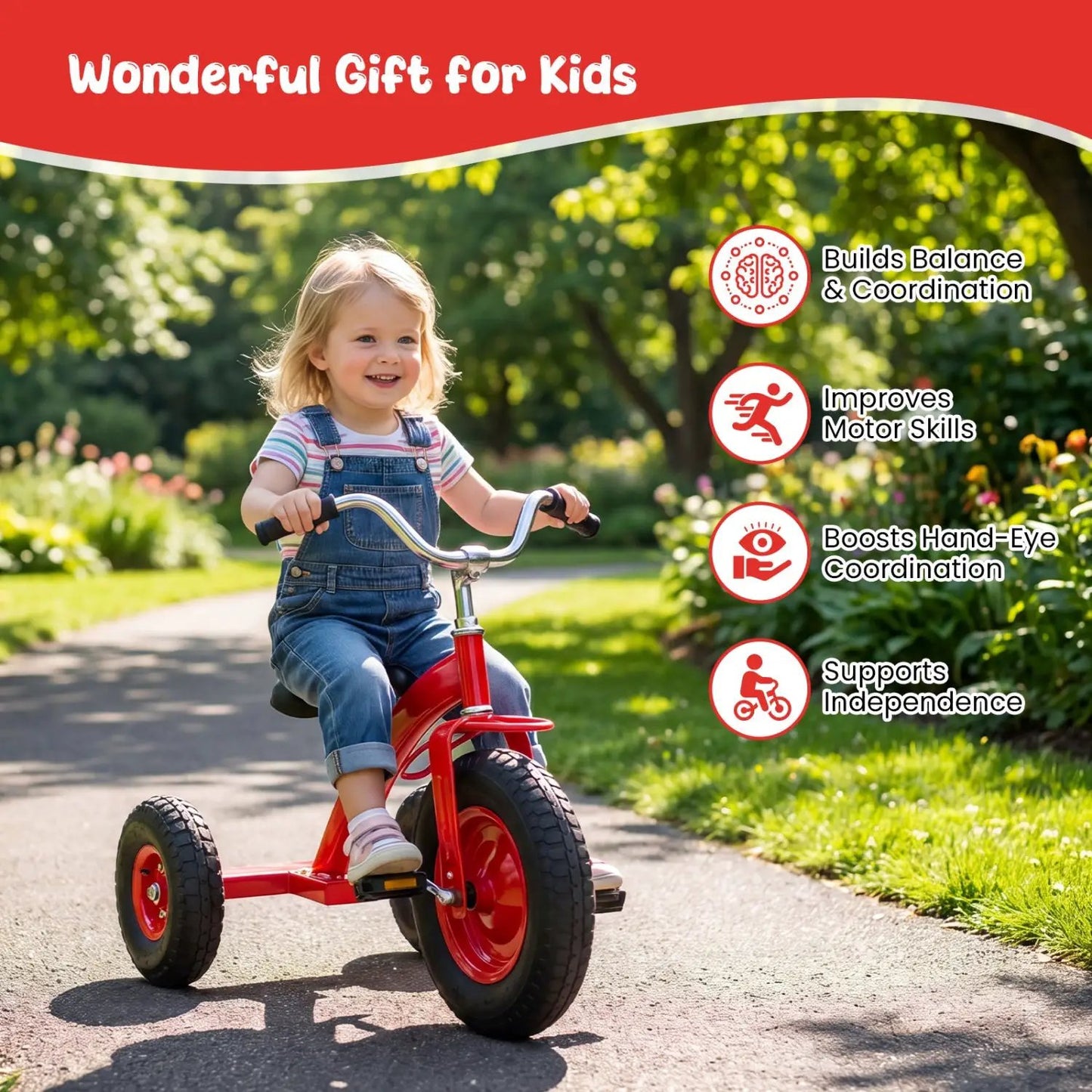 Kids Carbon Steel Bike 15 Inch Inflatable Tires