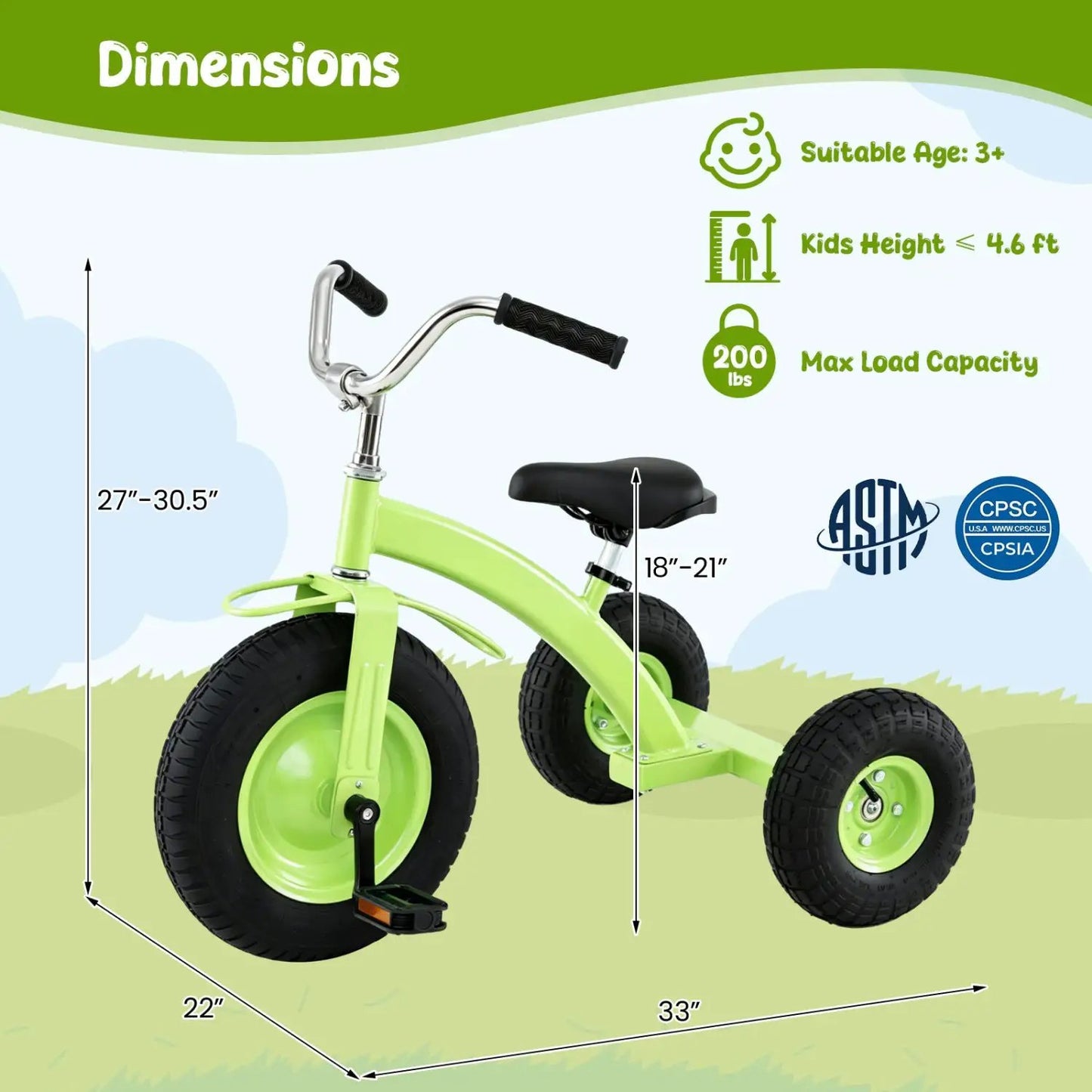 Kids Carbon Steel Bike 15 Inch Inflatable Tires