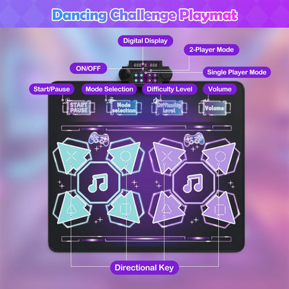 Dance mat by DirectDeals with LED lights and 8 songs for kids on Tampa Home & Garden Store