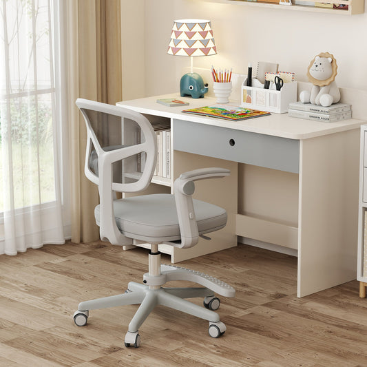 Kids Desk Chair Children Study Chair with Adjustable Height Armrest and Footrest - Tampa Home & Garden Store