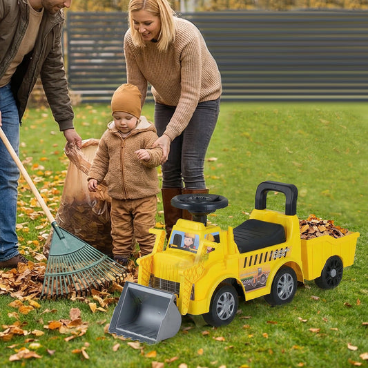 Kids Digger Ride on Truck with Shovel and Under-Seat Compartment - Tampa Home & Garden Store