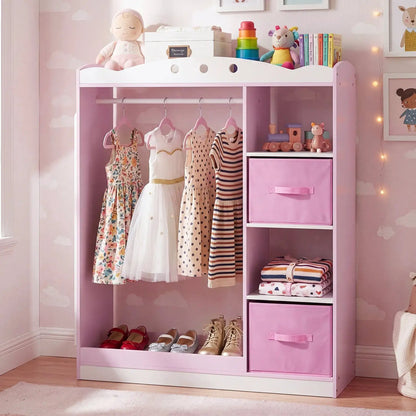 Kids Dress Up Storage with Full Length Mirror