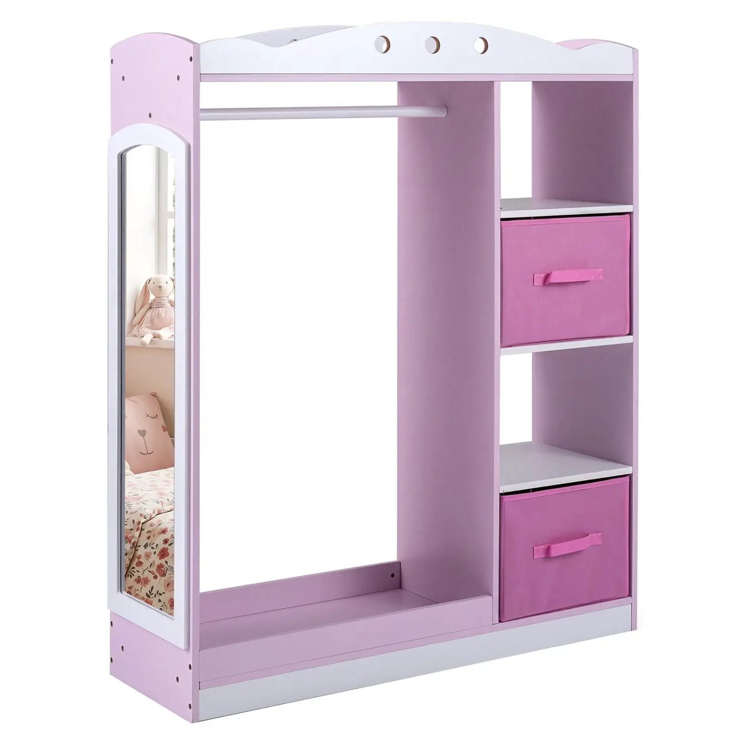 Kids Dress Up Storage with Full Length Mirror