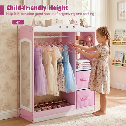 Kids Dress Up Storage with Full Length Mirror