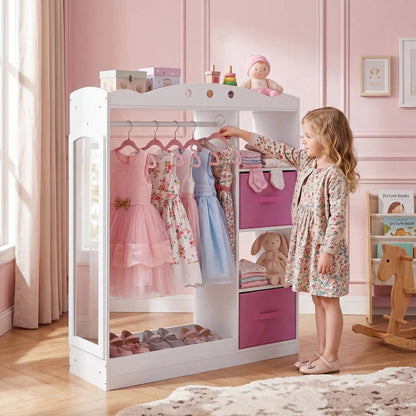 Kids Dress Up Storage with Full Length Mirror