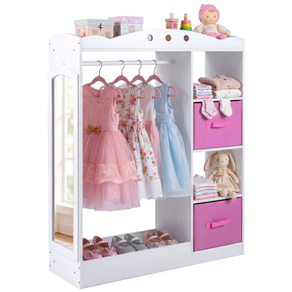 Kids Dress Up Storage with Full Length Mirror