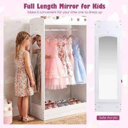Kids Dress Up Storage with Full Length Mirror