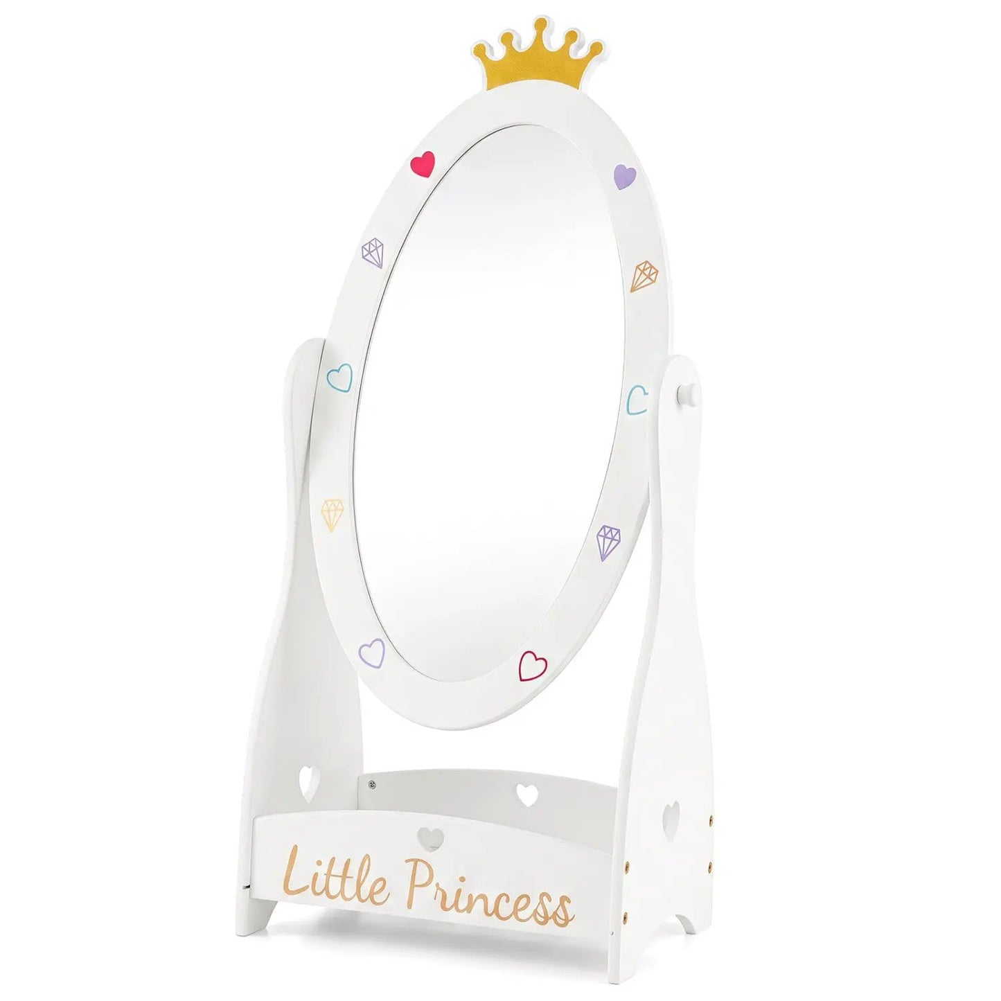Kids Full Length Mirror with Rotatable Design