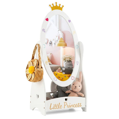 Kids Full Length Mirror with Rotatable Design