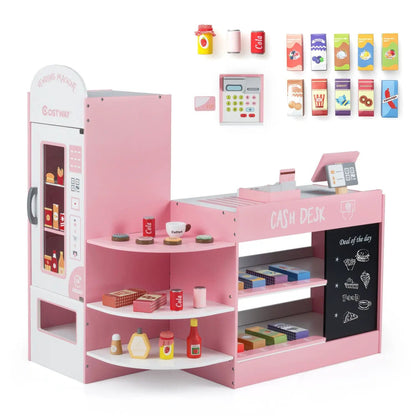 Kids Grocery Store Playset With Cash Register