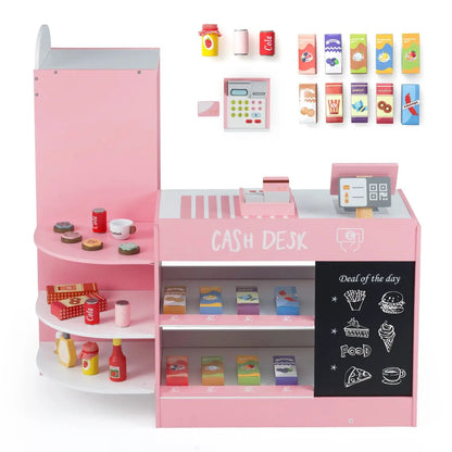 Kids Grocery Store Playset With Cash Register