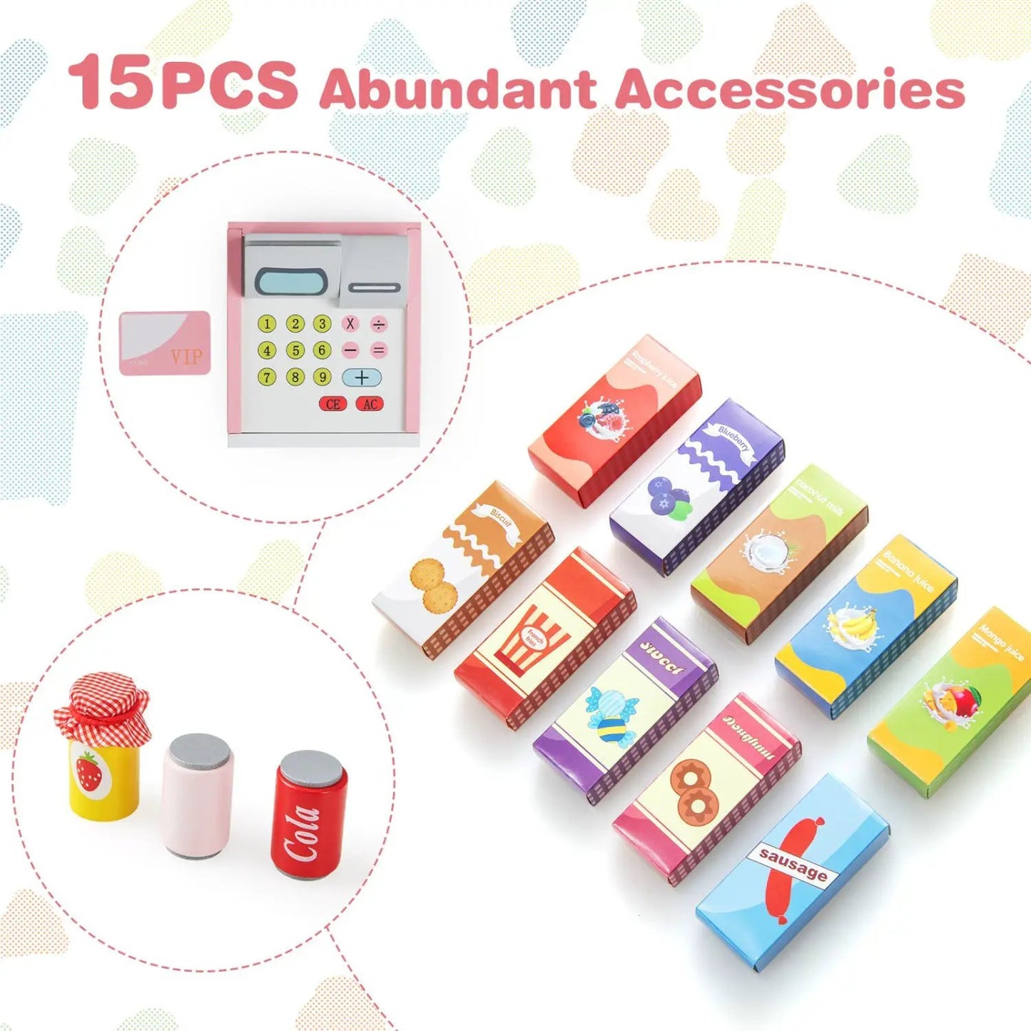 Kids Grocery Store Playset With Cash Register