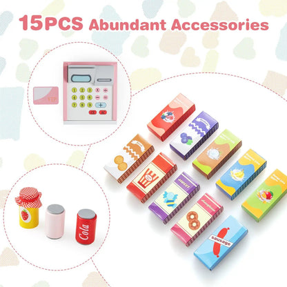 Kids Grocery Store Playset With Cash Register