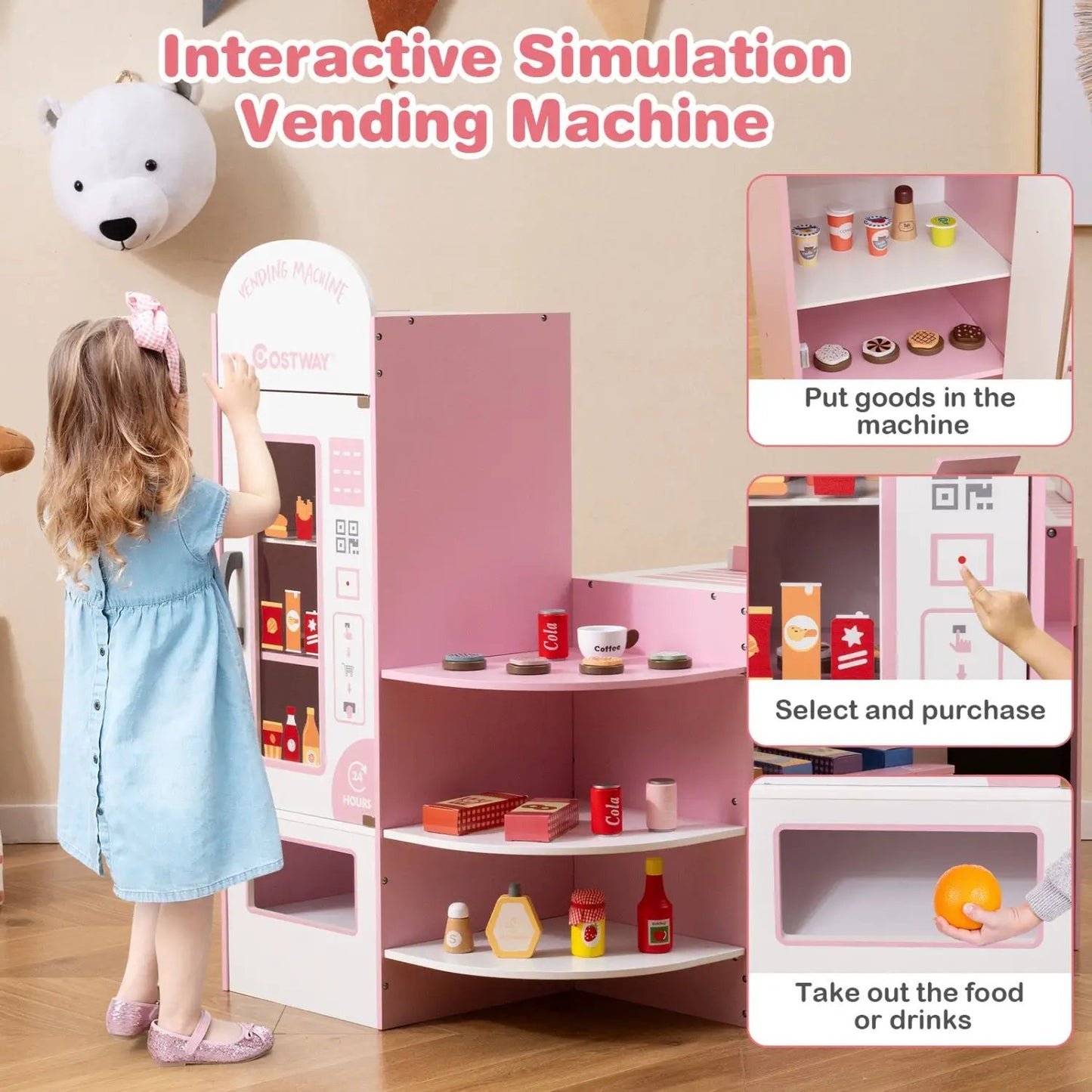 Kids Grocery Store Playset With Cash Register