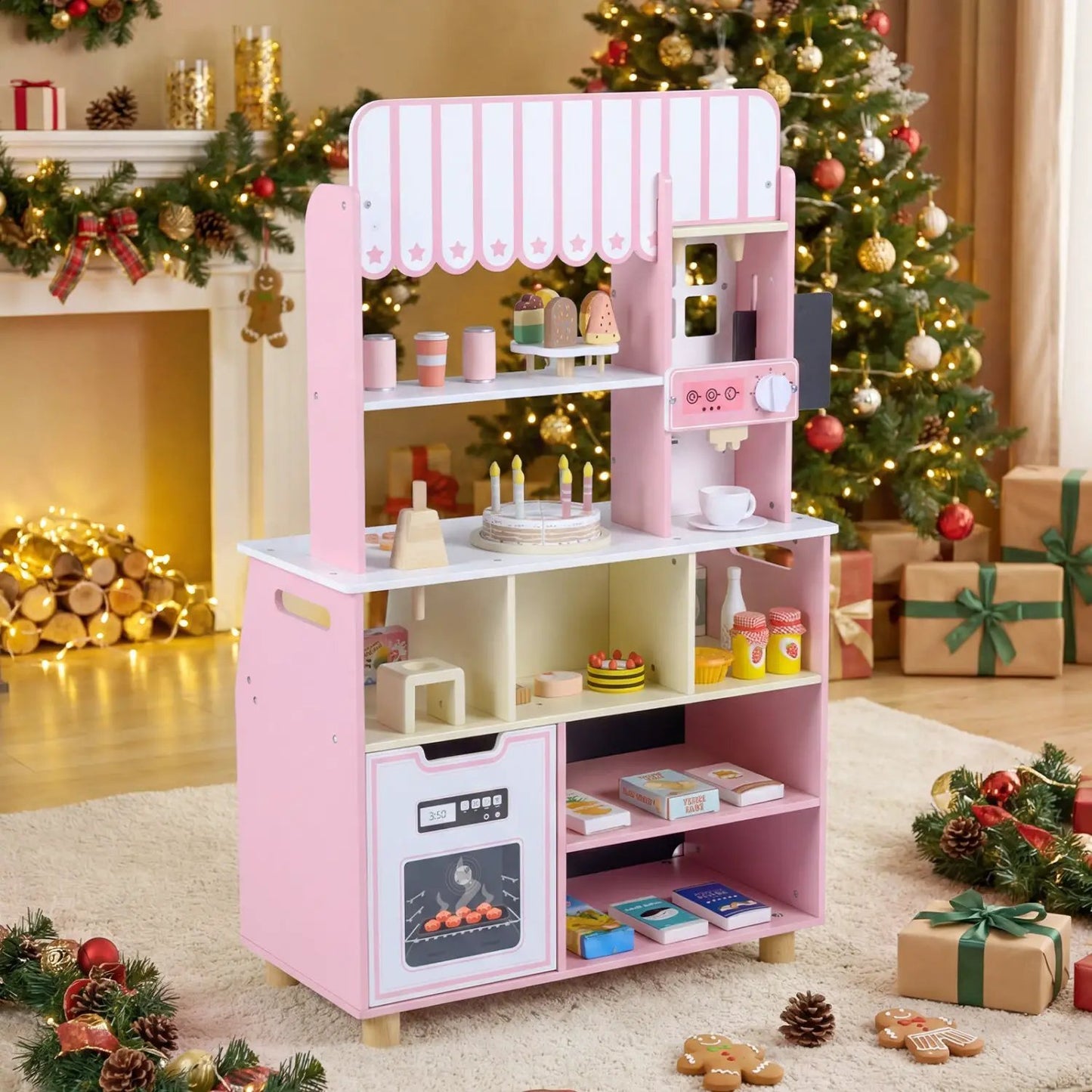Kids Ice Cream Shop Playset With 27 Accessories