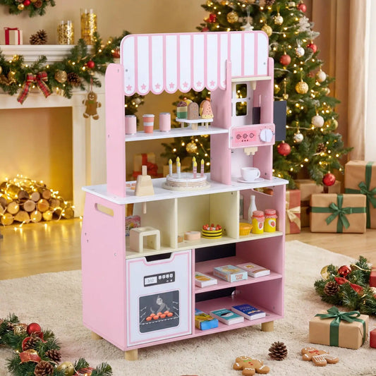 Kids ice cream shop playset pink kitchen with stove and oven, 27 accessories DirectDeals on Tampa Home & Garden Store