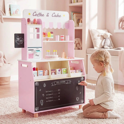 Kids Ice Cream Shop Playset With 27 Accessories