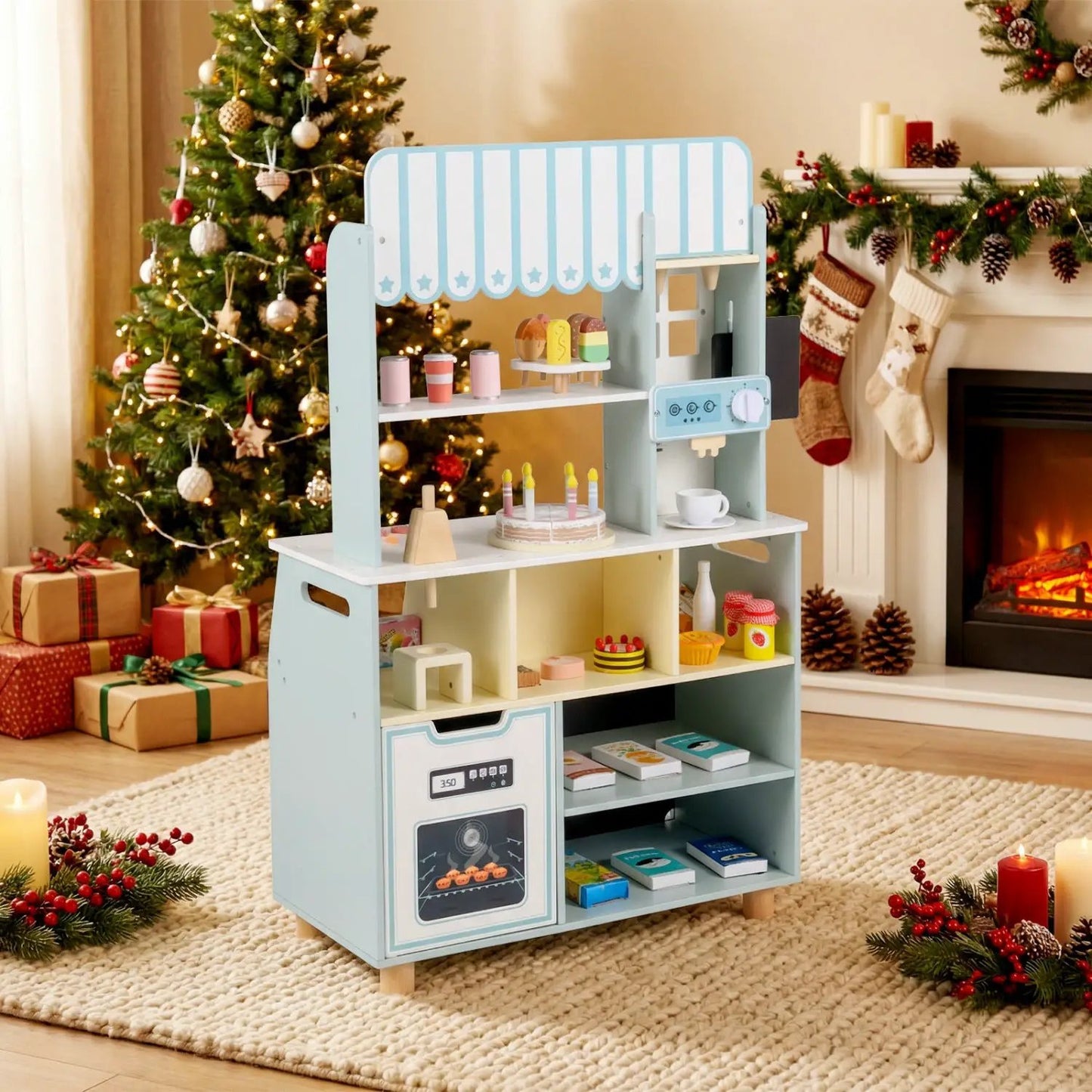 Kids Ice Cream Shop Playset With 27 Accessories