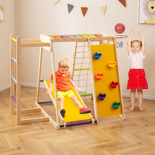 Kids Indoor Playground 6-in-1 Jungle Gym for 3-14 Years Olds - Tampa Home & Garden Store
