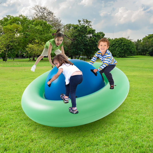 7.5 Foot Giant Inflatable Dome Rocker Bouncer with 6 Built-in Handles for Kids-Green - Tampa Home & Garden Store