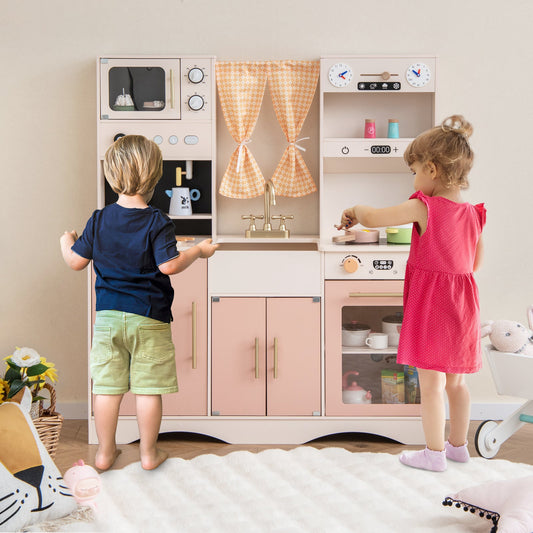 Kids Kitchen Playset with Microwave and Coffee Maker for Ages 3+ - Tampa Home & Garden Store