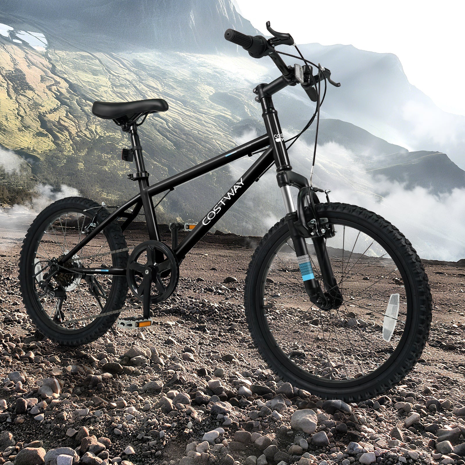 GemGear kids mountain bike black 20/24in with front suspension on Tampa Home & Garden Store