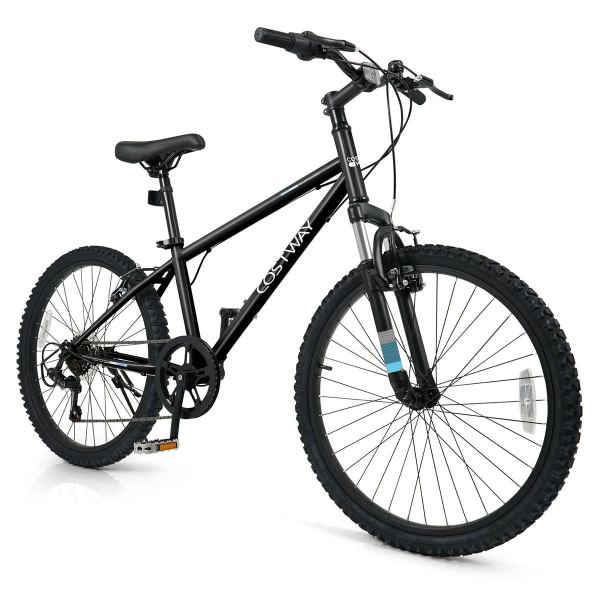 Kids mountain bike GemGear black 20/24in with front suspension and knobby tires on Tampa Home & Garden Store