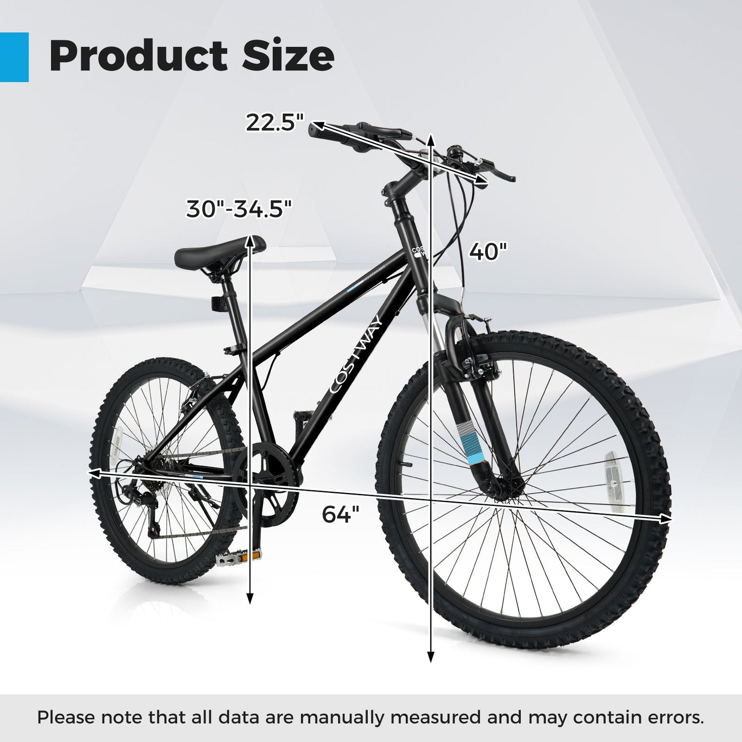GemGear kids mountain bike black 20/24-inch wheels for ages 8+, front suspension on Tampa Home & Garden Store