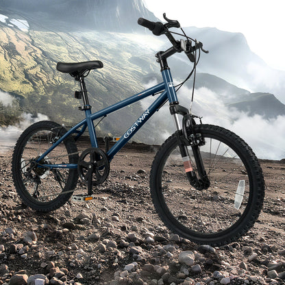 Kids Mountain Bike 20 24 Inch Child Bicycle for Boys Girls Aged 8+ Years Old Navy
