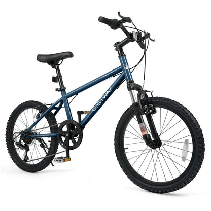 GemGear kids mountain bike 24-inch navy blue frame with suspension and knobby tires for ages 8+ on Tampa Home & Garden Store