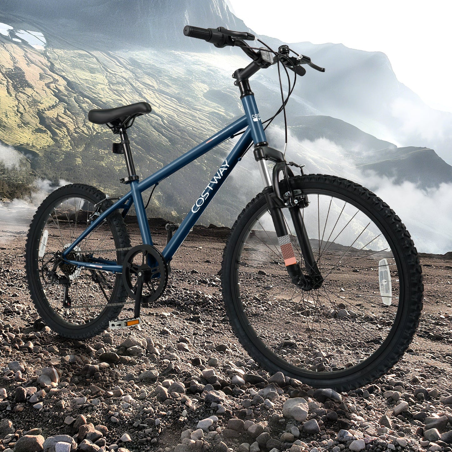 GemGear kids mountain bike navy blue 20/24in wheels with front suspension on Tampa Home & Garden Store