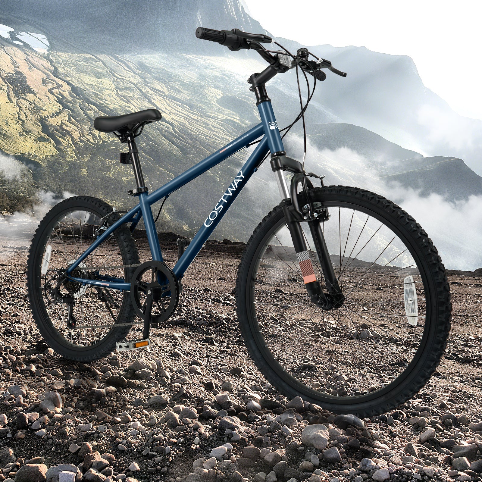 GemGear kids mountain bike navy blue 20/24in wheels with front suspension on Tampa Home & Garden Store