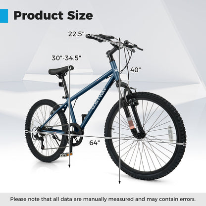 GemGear navy kids mountain bike 20-24 in with 22.5 in reach and 64 in length on Tampa Home & Garden Store