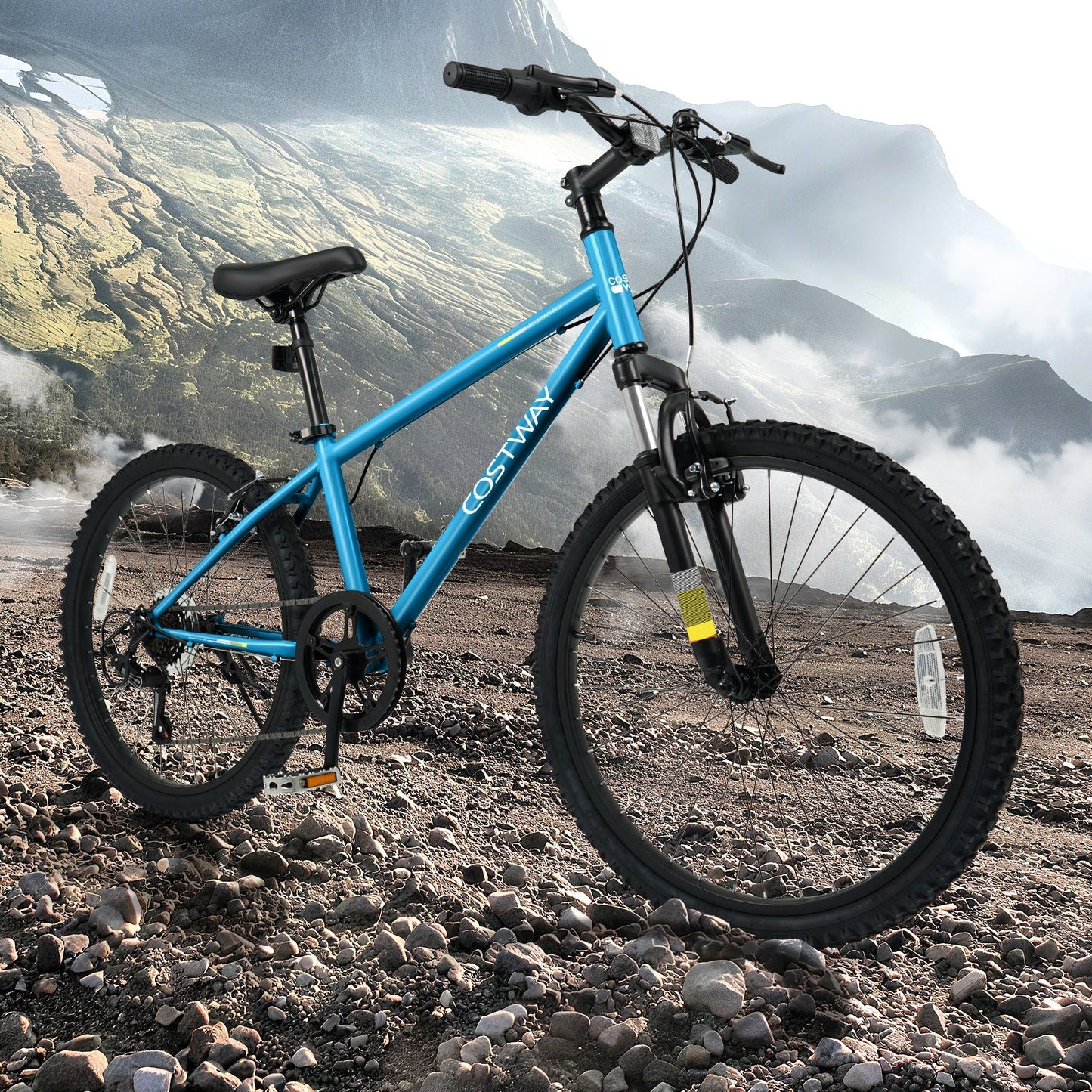 Kids blue GemGear mountain bike, 20/24 inch youth bicycle for ages 8+, rugged frame on Tampa Home & Garden Store