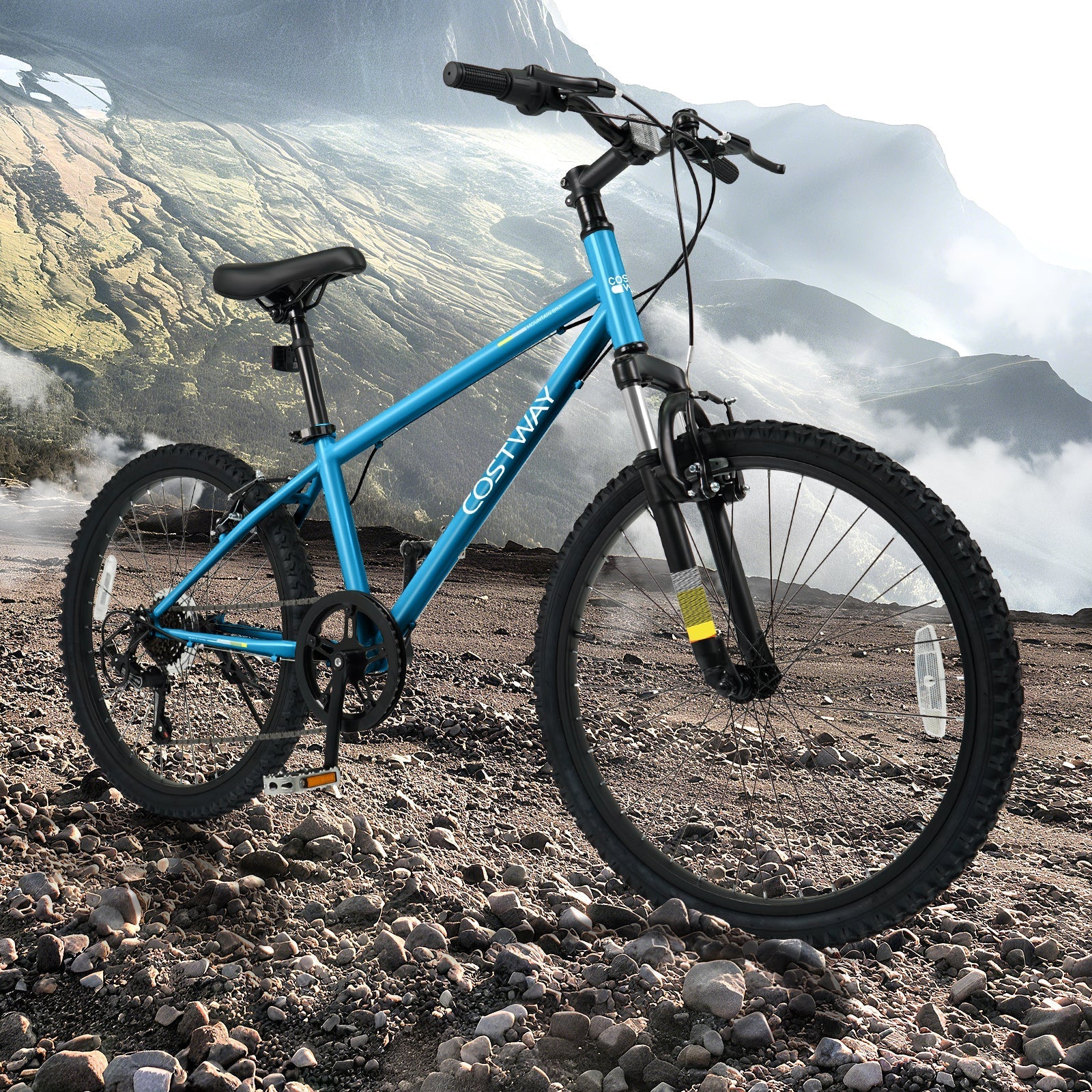Kids blue GemGear mountain bike, 20/24 inch youth bicycle for ages 8+, rugged frame on Tampa Home & Garden Store