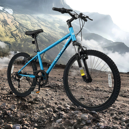 Kids blue GemGear mountain bike, 20/24 inch youth bicycle for ages 8+, rugged frame on Tampa Home & Garden Store