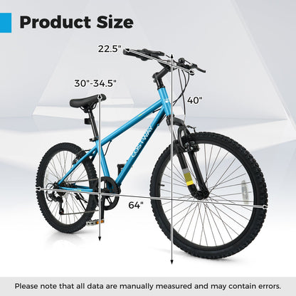 GemGear Kids Mountain Bike 20/24 inch blue for ages 8+ boys and girls, sturdy frame on Tampa Home & Garden Store