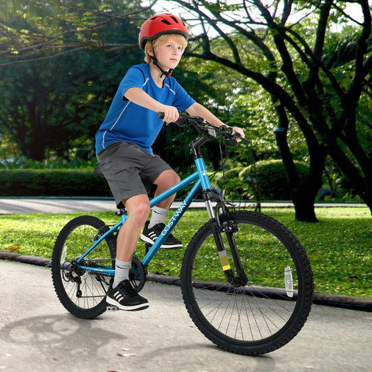 GemGear blue kids mountain bike, 20/24 inch, for ages 8+, boys & girls on Tampa Home & Garden Store